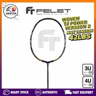 FELET Woven TJ Power V2 3U &amp; 4U Professional Badminton Racket Max Tension 42lbs Free String &amp; Grip USED By GOH V SHEM