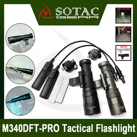 SOTAC M340/M640/ M340DFT PRO Tactical Flashlight 650 LM LED Light Tactical Light for Hunting or Airs