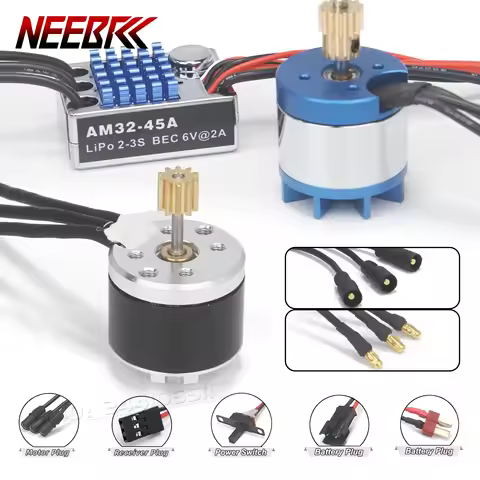 NEEBRC 2322 2830 Brushless Motor Outrunner 45A ESC BEC for 1/12 RC Off Road Crawler Car MN82 MN99S M