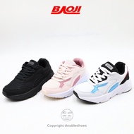 BAOJI Kids รองเท้าวิ่ง รองเท้าผ้าใบนักเรียนเด็ก รุ่น GH855 (ดำ/ ขาว /ชพมู) ไซส์ 31-36