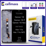 For INFINIX Hot 11s NFC TECNO Camon 18 P CH6 CH6n CH6i CH7 CH7n X6812 X6812B LCD Touch Screen Replac