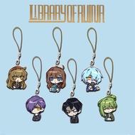 Game Library Of Ruina Roland Angela HOD Michelle Cosplay Key Chain Acrylic Rope Phone Chain Keyring 