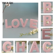 YWJLQH Wooden Pink 26 alphabet and letters Marquee Letters Wall Door Hanging Sign A-Z for kids child