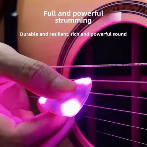 ABS Glowing Acoustic Guitar Picks Multicolors 4.1*4.1cm Touch Luminous Electric Guitar Bass with LED