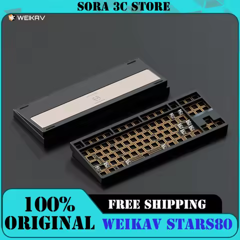 Weikav Stars80 Mechanical Keyboards Kits QMK/VIA Tri-mode Aluminum Wireless Bluetooth Gaming Keyboar