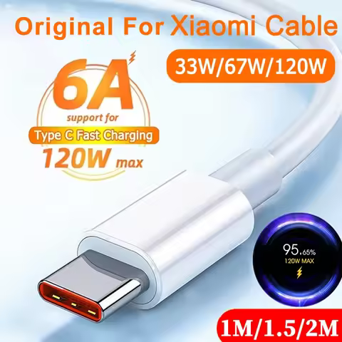 For Xiaomi Original 120W Charger Cable Usb Type C 6A Turbo Charge Wire For Mi 17 Pro Max 14 13 Ultra
