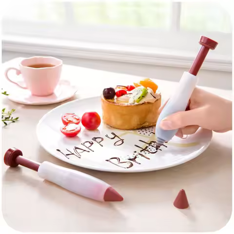 Silicone Cake Cream Decoration Pen Chocolate Sauce Writing Pen Cookie Baking Tool Cream Gun Baking T