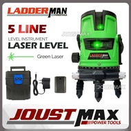[PACKAGE] LADDERMAN LDM-5-GREEN 5 Lines 6 Point Adjustable Laser Level 360° Rotary Indoor Outdoor Se