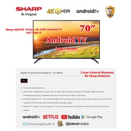 SHARP Android TV 70 inches 4K HDR Android TV 4TC70BK1X Sharp Android TV Smart LED