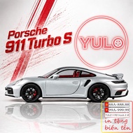 Porsche 911 Turbo S alloy car model, scale 1:24, open door, led lights, sound, gift