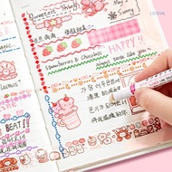 【CH】 6PCS Curves Highlighters Pens Creative Line Markers For Handcrafted Notes School Projects Art S