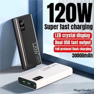 120W Power Bank 30000mAh/60000mAh/80000mAh Full Capacity Super Fast Charge Powerbank USB Type C PD Q