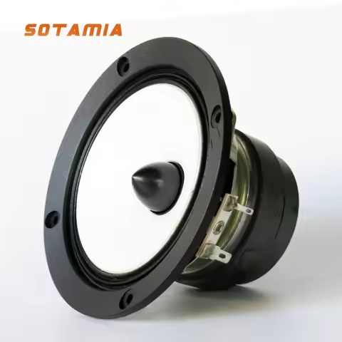 SOTAMIA 1PCS 4.5 Inch Subwoofer 3.5 Ohm 20 Watt Carbon Fiber Disc Organ Rubber Edge Bullet Subwoofer