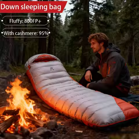 Warm Sleeping Bag Ultralight Down Sleeping Bag Winter Sleeping Bag Lightweight Waterproof Outdoor Ca