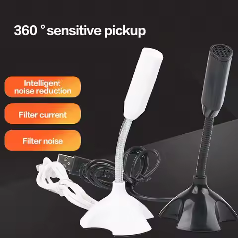 New Mini Desktop USB Microphone Studio Adjustable Stand Microphone Mikrofon Streaming Speech PC Lapt