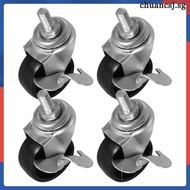 4 Pcs Furniture Caster Wheels Cabinet Casters Replacement Chair 8.00X5.00X4.00CM Black
