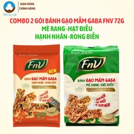 Combo of 2 packs of GABA FnV Sprouted Rice Cakes 72g, two flavors