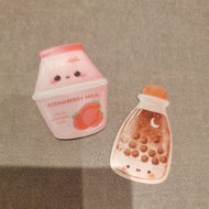 Kawaii Drink Strawberry Milk Boba Trend Sticker Deco Journalling