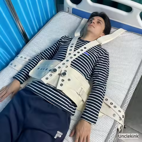 Medical Bed Restraints Shoulder and Waist Set Torso Stabilization Belt for Patients Psychiatric and 
