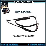 DOOR GLASS RUN CHANNEL 1 PC GETAH CERMIN REAR LEFT/RIGHT (KEMBARA)  SPM