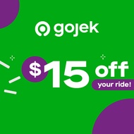 [Gojek] $15 Voucher/SGD15 OFF/Promo Code/Gift Card/Gift Code/Voucher Code/Gift Voucher/E-Voucher/GoCar/Transport (Email Delivery)