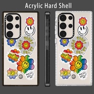 Rainbow Sunflower Label Case For Galaxy S23 S24 S25 S23ULTRA S24ULTRA S25ULTRA Cover S24Plus S25Plus