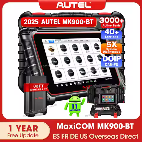 2025 Newest MaxiCOM MK900BT Car Diagnostic Tools Bidirectional Scanner, CAN FD&DoIP, 40+ Services up