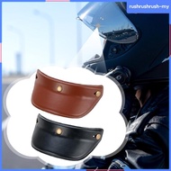 [RushrushrushMY] Professional Helmet Visor Vintage Leather 3 Snap Sun Shade for Motorbike Helmet Dec
