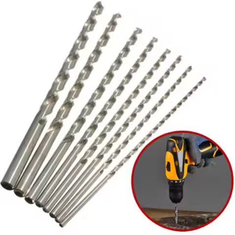 Extra Long HSS Straight Shank Drill Bit Woodworking Electric Drills Tools 2mm 3mm 4mm 5mm 6mm Diamet