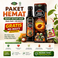 Paket Hemat Madu Hitam Bio Pahit Plus Propolis 470gr Gratis MS-MAXS 60 kps Alami Sehat Setiap Hari