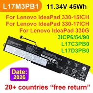 L17M3PB1 L17D3PB0 L17C3PB0 For Lenovo IdeaPad 330G 330-15ICH 330-17ICH Series Laptop Battery 3ICP6/5