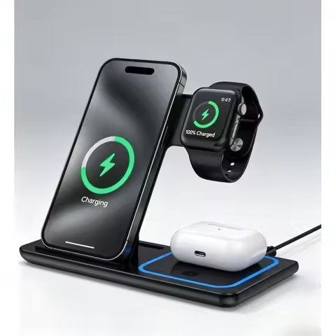 3 In 1 Fast Wireless Charging Dock for iPhone 11-17 Pro Apple Watch 3-11 AirPods 2 3 4 Pro
