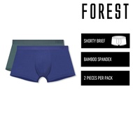 Forest Seluar Dalam Lelaki | (2 Pcs) Forest Mens Bamboo Spandex Shorty Brief Underwear- FUD0161S