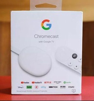 🔥支持最新Disney +版本🔥［全新行貨 1年原廠保養 現貨供應］Google Chromecast with Google TV 雪白色智能電視視頻分享器[4K]