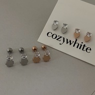 [Cozywhite] 2type Mini Cubic Surgical Steel Piercing/Earring