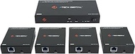 J-Tech Digital 1x4 HDMI Extender Splitter Combo Over Cat5e/Cat6 cable up to 164 feet (50 meters) at
