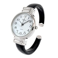 Eikon Black Snake Style Band Slim Case Women's Bangle Cuff Watch
