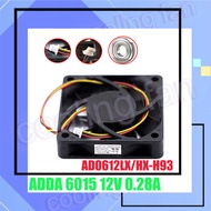 Brand New ADDA AD0612LX/HX-H93 6015 12V 0.28A BenQ Ms614 MH680 W1070 Projector cooling Fan