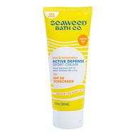 Seaweed Bath Co. Active Defense SPF 50 Sport Broad Spectrum Hybrid Sunscreen Cream, 3.4 Ounce, Susta