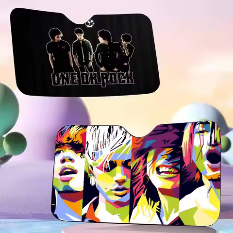 ONE OK ROCK Band Sun Shade Sunshade Seat Cover Off-Road Truck Accessory Set Retro Steering Car Van S