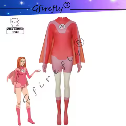 Anime Invincible Atom Eve Cosplay Fantasia Costume Disguise Adult Women Jumpsuit Cloak Outfits Femal