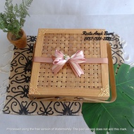 GOLD RIBBON SMOKE BASKET HAMPERS BOX 20x20cm 25x25cm 30x30cm (Part 1) | Delivery BOX | FOOD BOX PACK