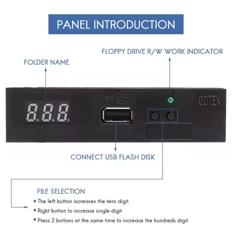 Y16A Version Sfr1M44-U100K Black 3.5 Inch 1.44Mb Usb Ssd Floppy Drive Emulator For Yamaha Korg Rolan