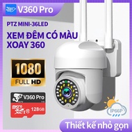 New generation smart V360Pro IP Camera - Super sharp 360 rotation - mini PTZ 36LED 1080P