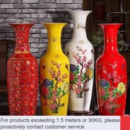 ZHY/vase🟨Factory Direct Sales Jingdezhen Ceramics Large Vase Living Room Floor Hotel Ornaments TV Cabinet Large Vase Dec
