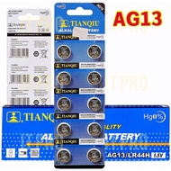 PRO Tianqiu LR44 AG13 A76 SR44 G13 (10 PCS) Micro Alkaline Coin Button Cell Battery