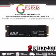 [🔱PERFORMANCE GEN4 NVME🔱]KINGSTON KC3000 PCIe 4.0 NVMe M.2 2280 INTERNALl SSD Solid State Drive SKC3000S (512GB/1TB/2TB)