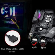 12V 4pin RGB Extension Cable Motherboard RGB Splitter Extension Cable Hub Connectors 12v LED Light S