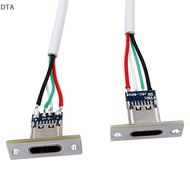 DTA Type-C Jack 4 P Welding Wire Female DIY Connector Straight For Mobile Phone Charging Port Chargi