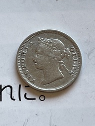 1884年香港維多利亞女王伍仙硬幣